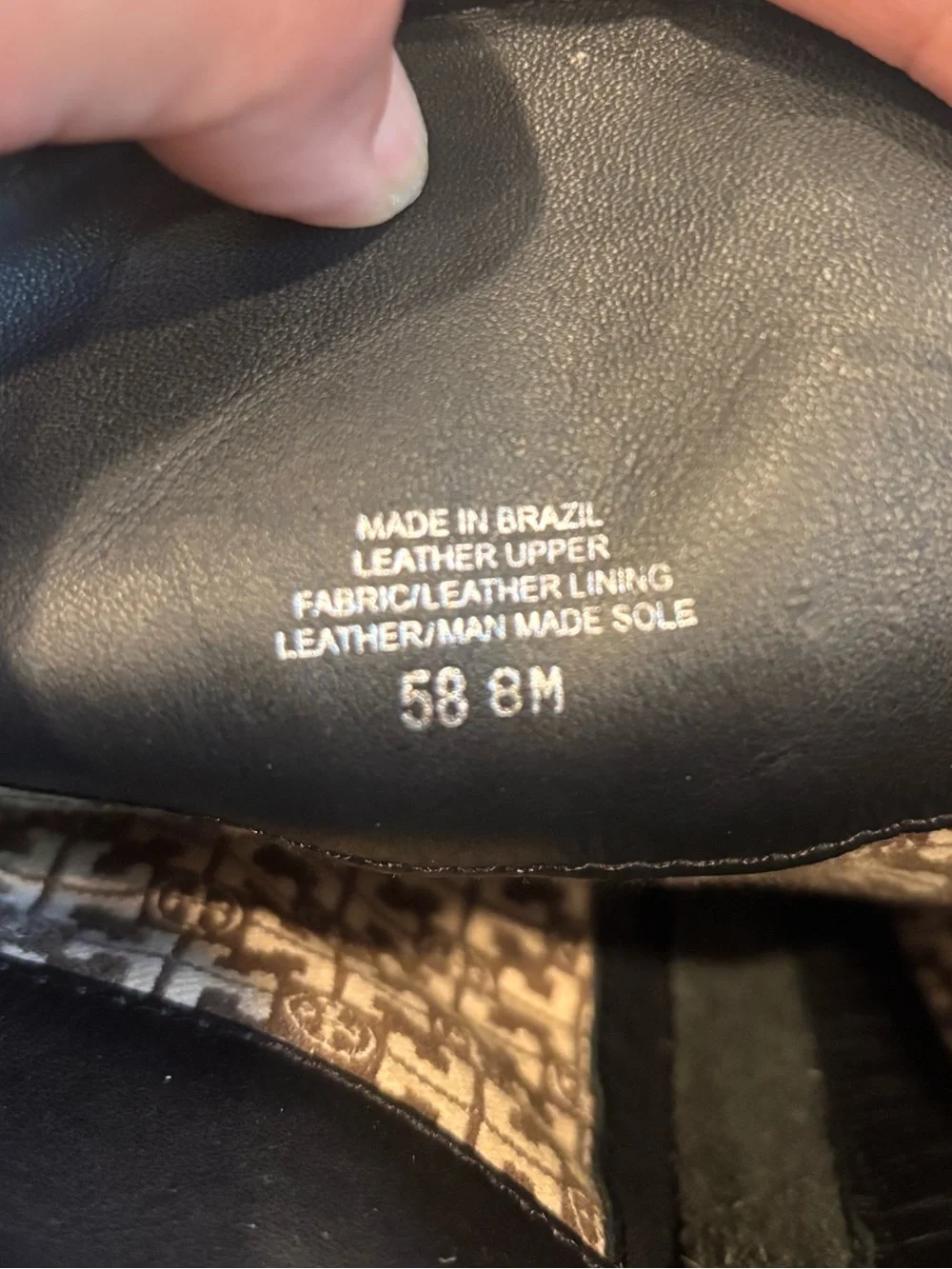 Tory Burch Selma riding boots in black pebbled leather size 8